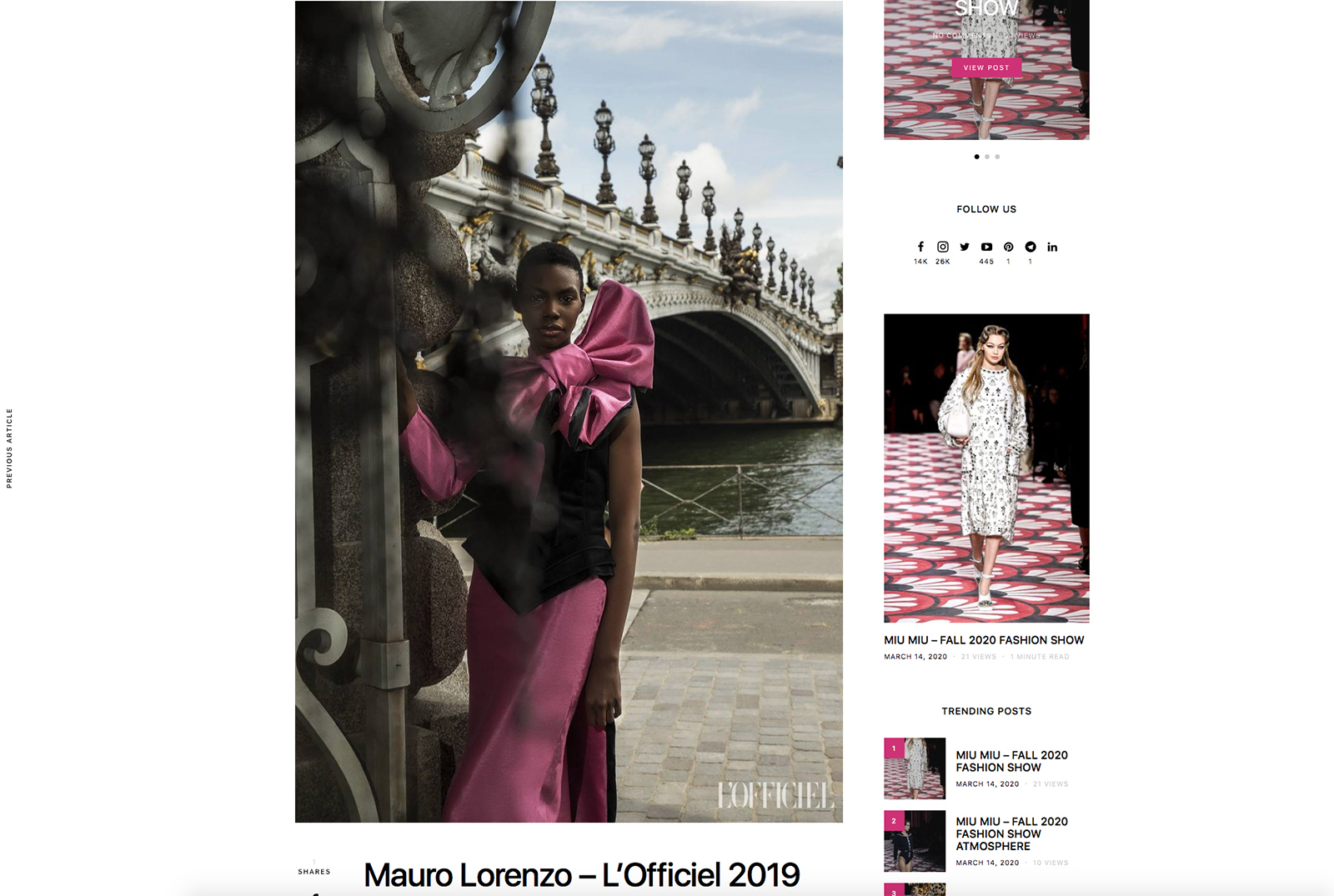 Mauro Lorenzo Fashion Advertising Editorial TopTrend TopEditorial Trending Post Magazine Inspiration Parigi Paris Moodboard Haute Couture Altamoda Italiana Fotografiitaliani Fotografiaitaliana victoria beckham burberry fashionpost l'officiel officielbaltics lofficielbaltics