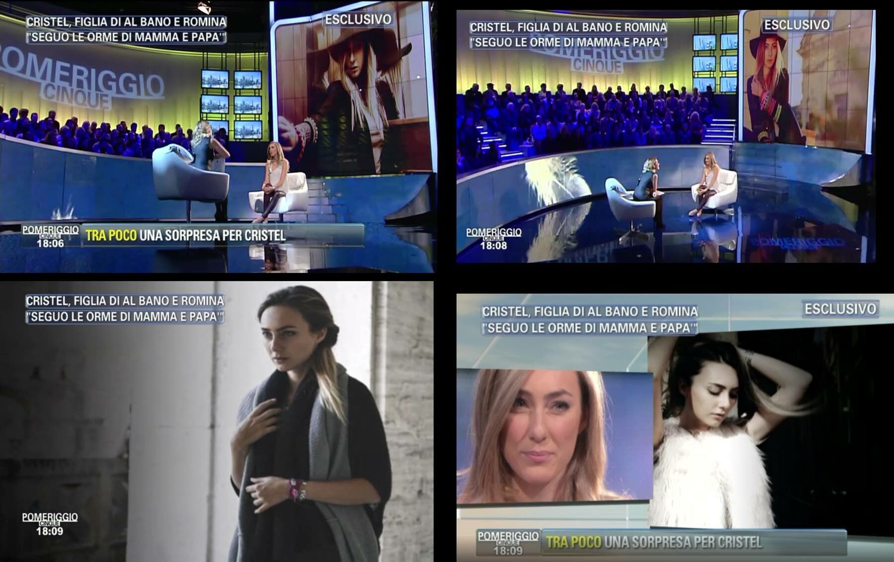 Photo Shooting Cristel Carrisi Pomeriggio 5 Mauro Lorenzo