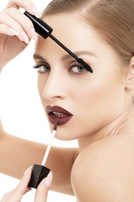 Mauro Lorenzo Fashion Editorial Photographer Advertising Paris France Roma Retouch Management Beauty Clean Essential make-up post-production crop studio-session luxury close-up macro lips red Portrait white