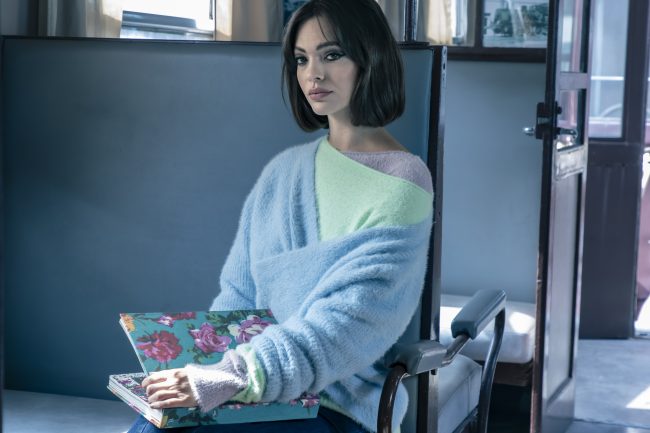 Mauro Lorenzo Fashion Editorial Photographer Advertising emotional Train Cool Inspiration Fall-winter Management Beauty Clean Essential post-production crop studio-session luxury jacket leather blue Portrait young