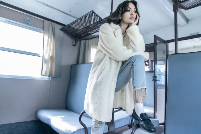 Mauro Lorenzo Fashion Editorial Photographer Advertising emotional Train Cool Inspiration Fall-winter Management Beauty Clean Essential post-production crop studio-session luxury jacket leather blue Portrait young