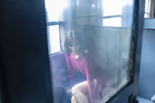 Mauro Lorenzo Fashion Editorial Photographer Advertising emotional Train Cool Inspiration Fall-winter Management Beauty Clean Essential post-production crop studio-session luxury jacket leather blue Portrait young