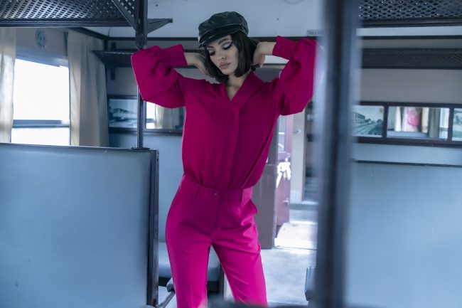 Mauro Lorenzo Fashion Editorial Photographer Advertising emotional Train Cool Inspiration Fall-winter Management Beauty Clean Essential post-production crop studio-session luxury jacket leather blue Portrait young