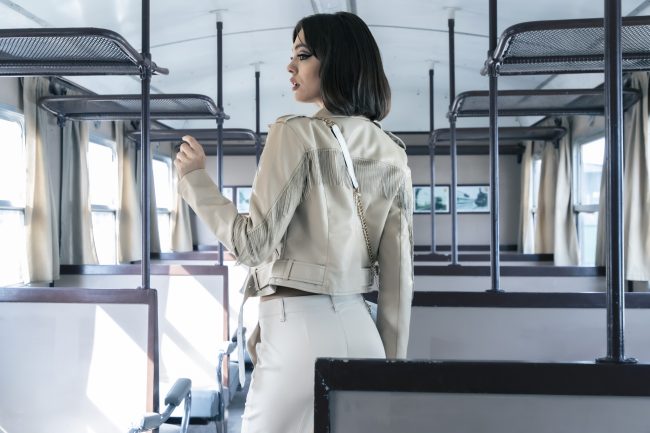 Mauro Lorenzo Fashion Editorial Photographer Advertising emotional Train Cool Inspiration Fall-winter Management Beauty Clean Essential post-production crop studio-session luxury jacket leather blue Portrait young