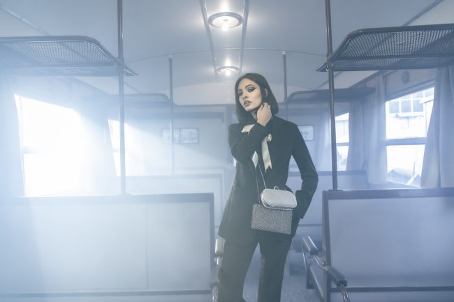 Mauro Lorenzo Fashion Editorial Photographer Advertising emotional Train Cool Inspiration Fall-winter Management Beauty Clean Essential post-production crop studio-session luxury jacket leather blue Portrait young