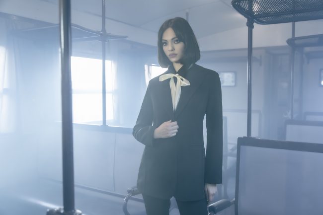 Mauro Lorenzo Fashion Editorial Photographer Advertising emotional Train Cool Inspiration Fall-winter Management Beauty Clean Essential post-production crop studio-session luxury jacket leather blue Portrait young