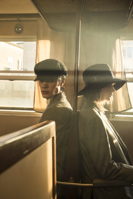 Mauro Lorenzo Fashion Photographer Advertising Campaign cinema Hat Cappelli handmade Doria Pitti Colour Moodboard Boutique Inspiration artDirector hautecouture american luxury sea jacket train leather