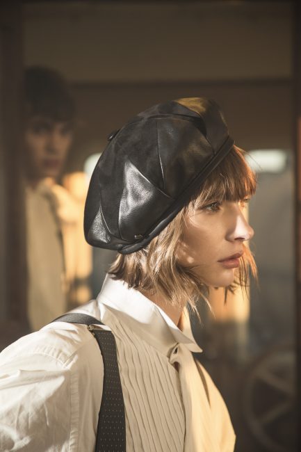 Mauro Lorenzo Fashion Photographer Advertising Campaign cinema Hat Cappelli handmade Doria Pitti Colour Moodboard Boutique Inspiration artDirector hautecouture american luxury sea jacket train leather