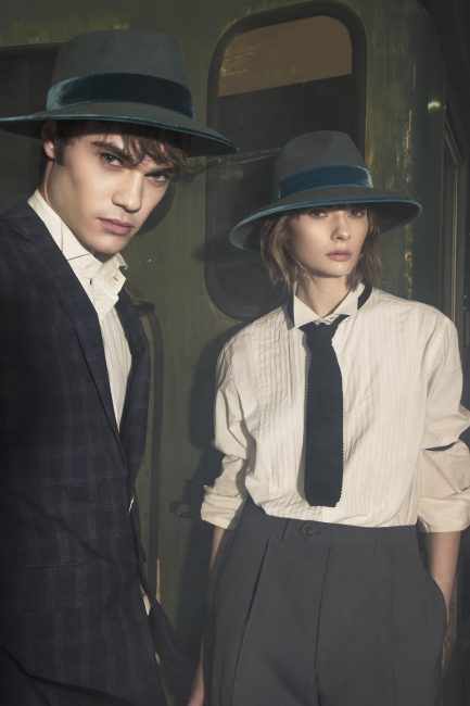 Mauro Lorenzo Fashion Photographer Advertising Campaign cinema Hat Cappelli handmade Doria Pitti Colour Moodboard Boutique Inspiration artDirector hautecouture american luxury sea jacket train leather