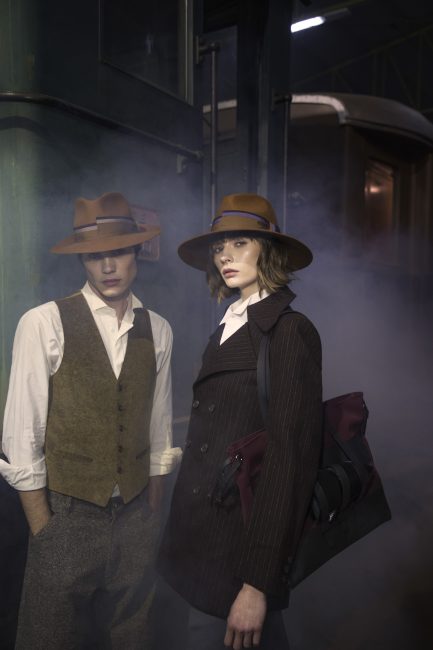 Mauro Lorenzo Fashion Photographer Advertising Campaign cinema Hat Cappelli handmade Doria Pitti Colour Moodboard Boutique Inspiration artDirector hautecouture american luxury sea jacket train leather