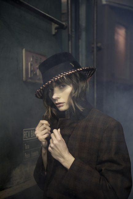 Mauro Lorenzo Fashion Photographer Advertising Campaign cinema Hat Cappelli handmade Doria Pitti Colour Moodboard Boutique Inspiration artDirector hautecouture american luxury sea jacket train leather