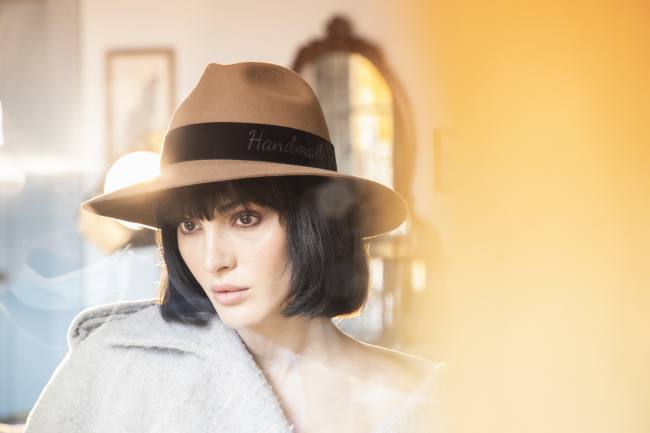 Mauro Lorenzo Fashion Photographer Advertising Campaign studio Hat Cappelli handmade Doria Pitti Colours Moodboard Boutique Inspiration artDirector hautecouture american luxury sea jacket blue leather