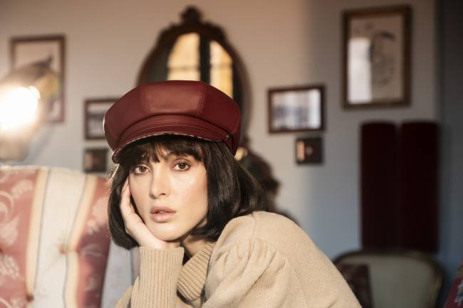 Mauro Lorenzo Fashion Photographer Advertising Campaign studio Hat Cappelli handmade Doria Pitti Colours Moodboard Boutique Inspiration artDirector hautecouture american luxury sea jacket blue leather