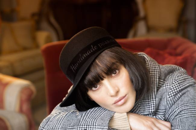 Mauro Lorenzo Fashion Photographer Advertising Campaign studio Hat Cappelli handmade Doria Pitti Colours Moodboard Boutique Inspiration artDirector hautecouture american luxury sea jacket blue leather