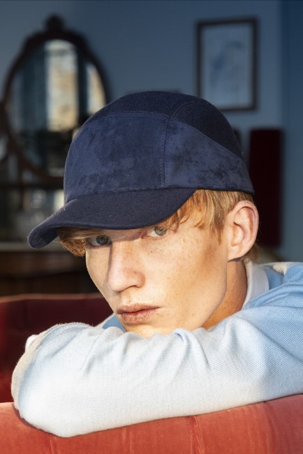 Mauro Lorenzo Fashion Photographer Advertising Campaign studio Hat Cappelli handmade Doria Pitti Colours Moodboard Boutique Inspiration artDirector hautecouture american luxury sea jacket blue leather