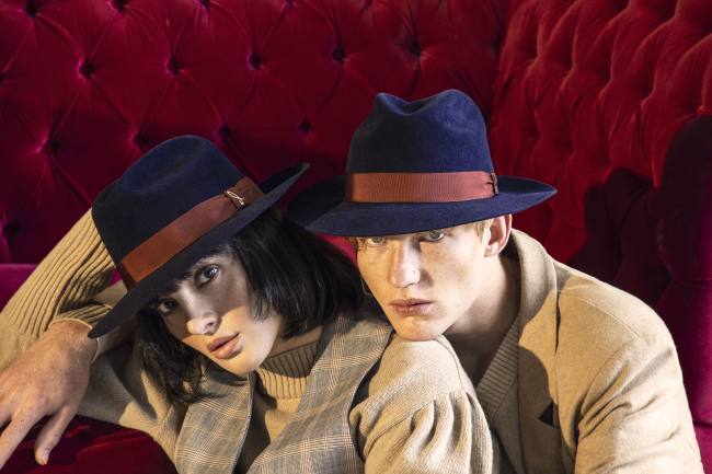 Mauro Lorenzo Fashion Photographer Advertising Campaign studio Hat Cappelli handmade Doria Pitti Colours Moodboard Boutique Inspiration artDirector hautecouture american luxury sea jacket blue leather