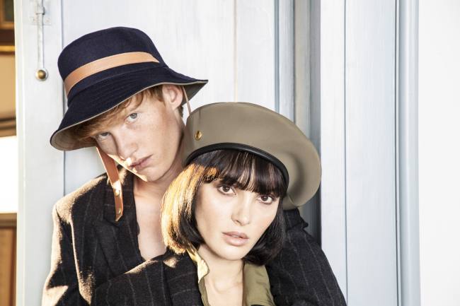 Mauro Lorenzo Fashion Photographer Advertising Campaign studio Hat Cappelli handmade Doria Pitti Colours Moodboard Boutique Inspiration artDirector hautecouture american luxury sea jacket blue leather