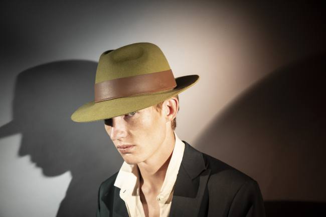 Mauro Lorenzo Fashion Photographer Advertising Campaign studio Hat Cappelli handmade Doria Pitti Colours Moodboard Boutique Inspiration artDirector hautecouture american luxury sea jacket blue leather