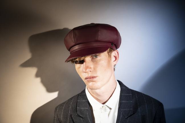 Mauro Lorenzo Fashion Photographer Advertising Campaign studio Hat Cappelli handmade Doria Pitti Colours Moodboard Boutique Inspiration artDirector hautecouture american luxury sea jacket blue leather