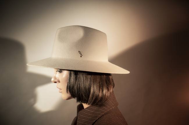 Mauro Lorenzo Fashion Photographer Advertising Campaign studio Hat Cappelli handmade Doria Pitti Colours Moodboard Boutique Inspiration artDirector hautecouture american luxury sea jacket blue leather