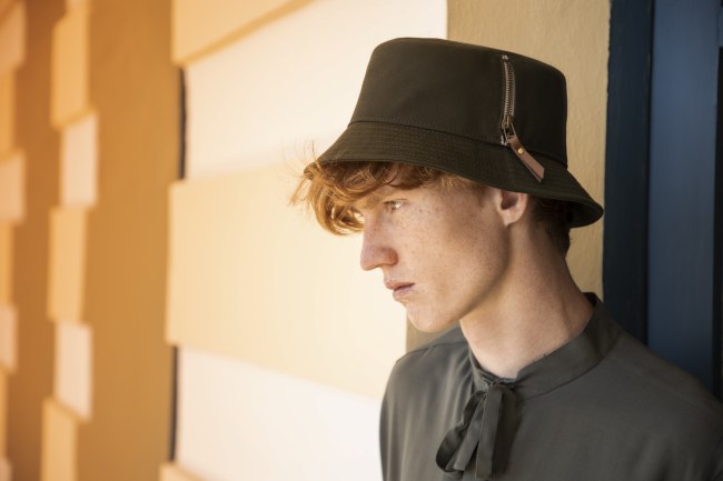 Mauro Lorenzo Fashion Photographer Advertising Campaign studio Hat Cappelli handmade Doria Pitti Colours Moodboard Boutique Inspiration artDirector hautecouture american luxury sea jacket blue leather