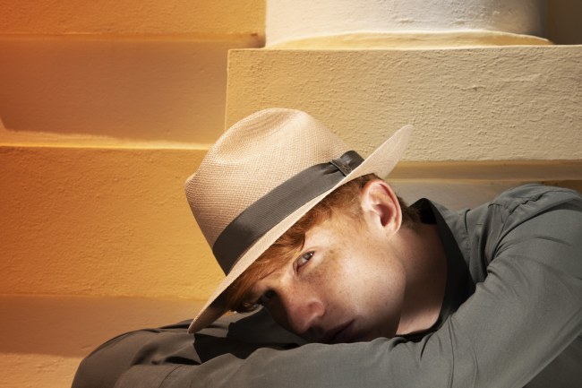 Mauro Lorenzo Fashion Photographer Advertising Campaign studio Hat Cappelli handmade Doria Pitti Colours Moodboard Boutique Inspiration artDirector hautecouture american luxury sea jacket blue leather