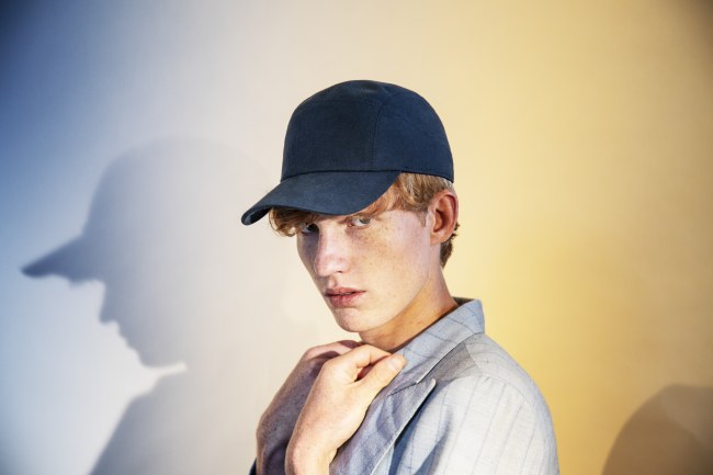 Mauro Lorenzo Fashion Photographer Advertising Campaign studio Hat Cappelli handmade Doria Pitti Colours Moodboard Boutique Inspiration artDirector hautecouture american luxury sea jacket blue leather