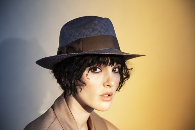 Mauro Lorenzo Fashion Photographer Advertising Campaign studio Hat Cappelli handmade Doria Pitti Colours Moodboard Boutique Inspiration artDirector hautecouture american luxury sea jacket blue leather