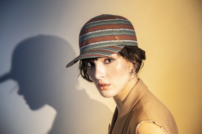 Mauro Lorenzo Fashion Photographer Advertising Campaign studio Hat Cappelli handmade Doria Pitti Colours Moodboard Boutique Inspiration artDirector hautecouture american luxury sea jacket blue leather