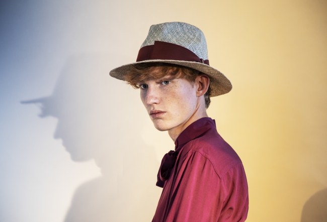 Mauro Lorenzo Fashion Photographer Advertising Campaign studio Hat Cappelli handmade Doria Pitti Colours Moodboard Boutique Inspiration artDirector hautecouture american luxury sea jacket blue leather