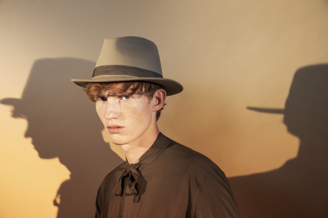 Mauro Lorenzo Fashion Photographer Advertising Campaign studio Hat Cappelli handmade Doria Pitti Colours Moodboard Boutique Inspiration artDirector hautecouture american luxury sea jacket blue leather