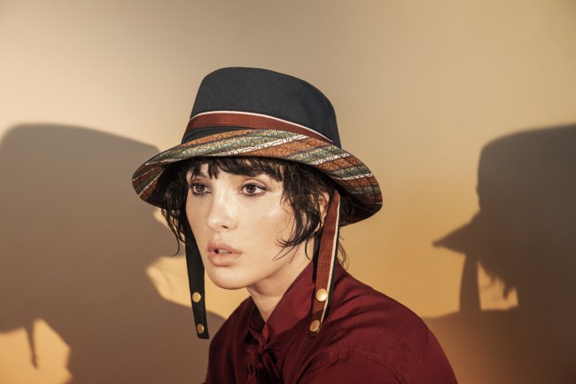 Mauro Lorenzo Fashion Photographer Advertising Campaign studio Hat Cappelli handmade Doria Pitti Colours Moodboard Boutique Inspiration artDirector hautecouture american luxury sea jacket blue leather