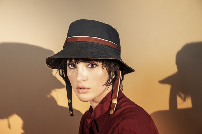 Mauro Lorenzo Fashion Photographer Advertising Campaign studio Hat Cappelli handmade Doria Pitti Colours Moodboard Boutique Inspiration artDirector hautecouture american luxury sea jacket blue leather