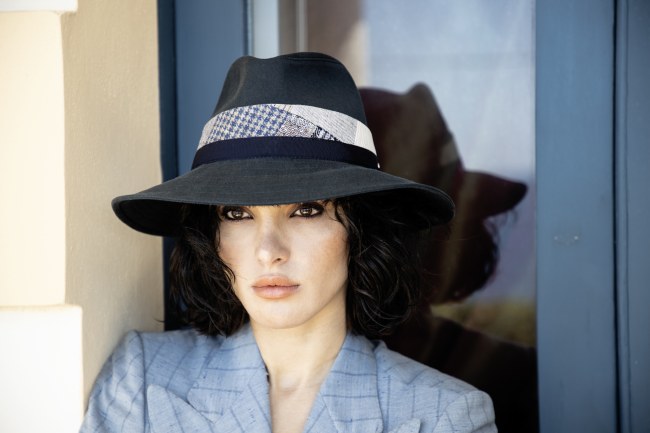 Mauro Lorenzo Fashion Photographer Advertising Campaign studio Hat Cappelli handmade Doria Pitti Colours Moodboard Boutique Inspiration artDirector hautecouture american luxury sea jacket blue leather