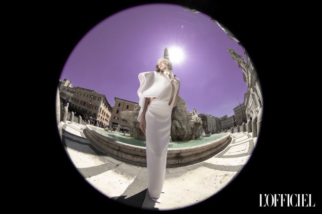 Mauro Lorenzo Fashion Photographer Advertising Campaign studio Hat Cappelli handmade L'Officiel Baltic White Moodboard Piazzadispagna Inspiration artDirector hautecouture fontanaditrevi luxury roma jacket editorial