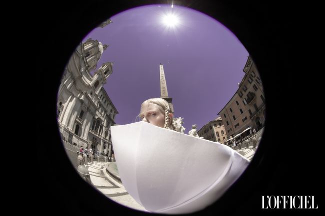 Mauro Lorenzo Fashion Photographer Advertising Campaign studio Hat Cappelli handmade L'Officiel Baltic White Moodboard Piazzadispagna Inspiration artDirector hautecouture fontanaditrevi luxury roma jacket editorial