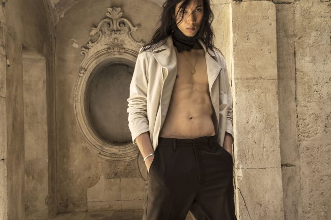 Mauro Lorenzo Fashion Photographer Advertising Campaign studio Hat Cappelli handmade marsem gentleman rocker rock  baroque Moodboard classic movement cinema Inspiration artDirector man dimora pants jacket-0298