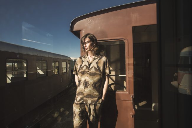 Mauro Lorenzo Fashion Photographer Advertising Campaign studio Hat Cappelli handmade marsem gentleman rocker rock  treno Moodboard biancoenero lindberg cinema Inspiration artDirector man train pants jacket