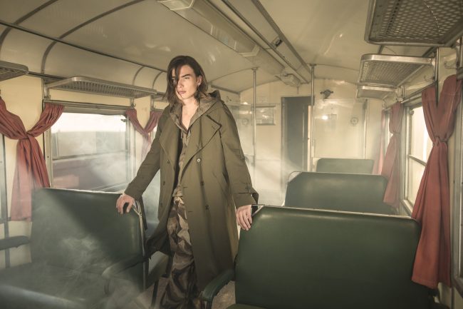 Mauro Lorenzo Fashion Photographer Advertising Campaign studio Hat Cappelli handmade marsem gentleman rocker rock  treno Moodboard biancoenero lindberg cinema Inspiration artDirector man train pants jacket