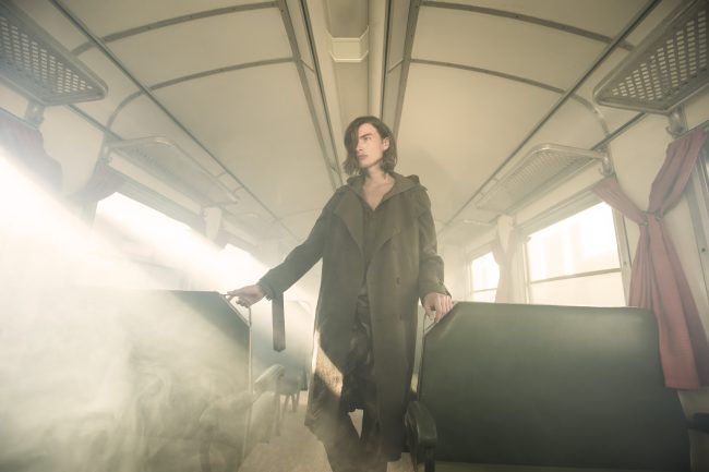 Mauro Lorenzo Fashion Photographer Advertising Campaign studio Hat Cappelli handmade marsem gentleman rocker rock  treno Moodboard biancoenero lindberg cinema Inspiration artDirector man train pants jacket