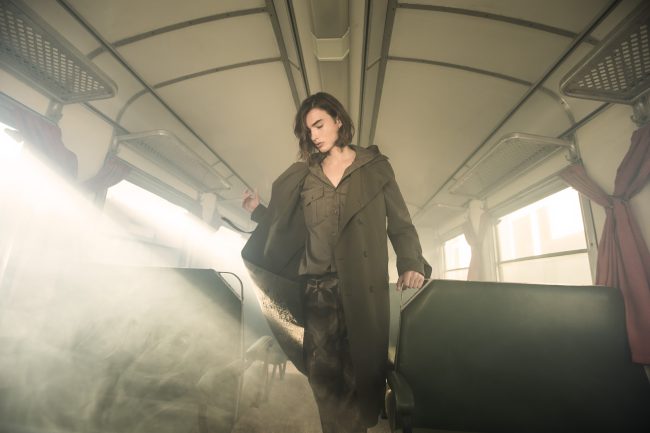 Mauro Lorenzo Fashion Photographer Advertising Campaign studio Hat Cappelli handmade marsem gentleman rocker rock  treno Moodboard biancoenero lindberg cinema Inspiration artDirector man train pants jacket