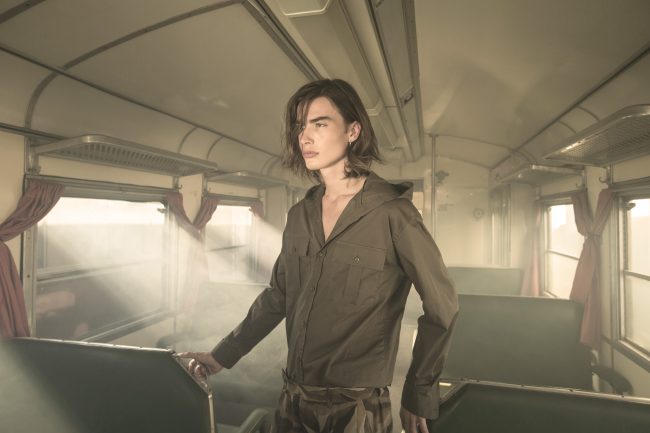 Mauro Lorenzo Fashion Photographer Advertising Campaign studio Hat Cappelli handmade marsem gentleman rocker rock  treno Moodboard biancoenero lindberg cinema Inspiration artDirector man train pants jacket