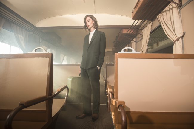 Mauro Lorenzo Fashion Photographer Advertising Campaign studio Hat Cappelli handmade marsem gentleman rocker rock  treno Moodboard biancoenero lindberg cinema Inspiration artDirector man train pants jacket