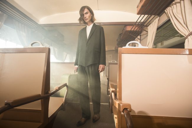 Mauro Lorenzo Fashion Photographer Advertising Campaign studio Hat Cappelli handmade marsem gentleman rocker rock  treno Moodboard biancoenero lindberg cinema Inspiration artDirector man train pants jacket