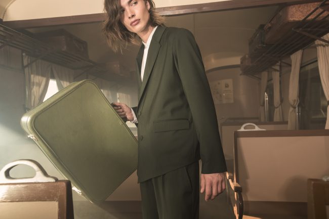 Mauro Lorenzo Fashion Photographer Advertising Campaign studio Hat Cappelli handmade marsem gentleman rocker rock  treno Moodboard biancoenero lindberg cinema Inspiration artDirector man train pants jacket