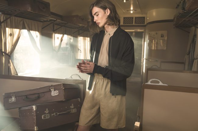 Mauro Lorenzo Fashion Photographer Advertising Campaign studio Hat Cappelli handmade marsem gentleman rocker rock  treno Moodboard biancoenero lindberg cinema Inspiration artDirector man train pants jacket