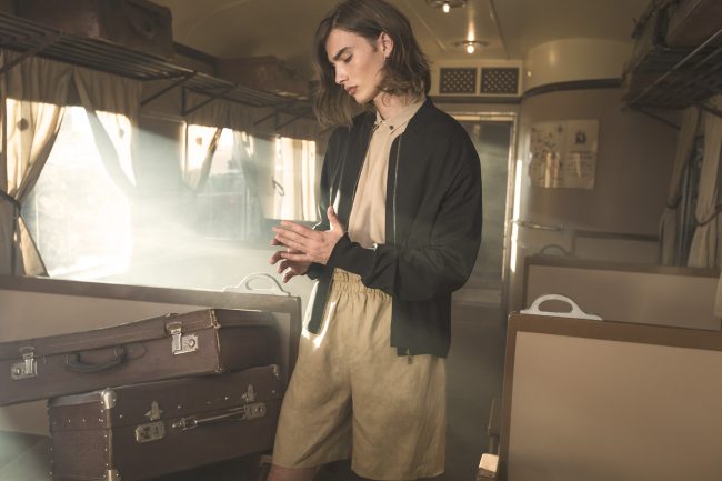 Mauro Lorenzo Fashion Photographer Advertising Campaign studio Hat Cappelli handmade marsem gentleman rocker rock  treno Moodboard biancoenero lindberg cinema Inspiration artDirector man train pants jacket