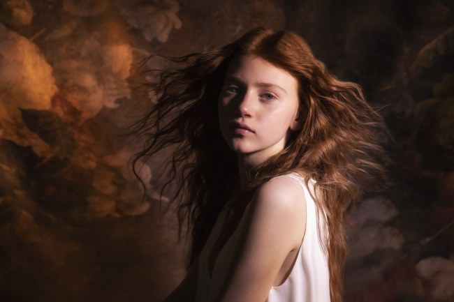 Mauro Lorenzo Fashion Photographer Advertising Campaign studio L'Oreal Kerastase altamoda hair hairstyle Loreal Venus Whitedress Moodboard tendence luxury redhair artDirector woman Paris cool hunter flower longhair 