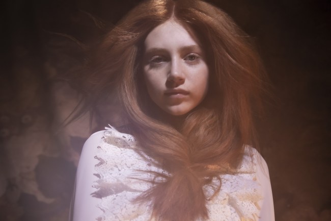 Mauro Lorenzo Fashion Photographer Advertising Campaign studio L'Oreal Kerastase altamoda hair hairstyle Loreal Venus Whitedress Moodboard tendence luxury redhair artDirector woman Paris cool hunter flower longhair 