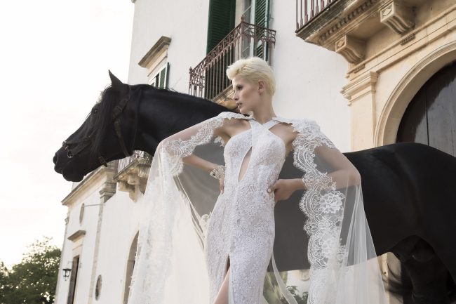 Mauro Lorenzo Fashion Photographer Advertising Campaign studio bridal altamoda handmade diamond cavallo black horse Whitedress Moodboard bridaldesigner luxury sposa artDirector woman pizzo coda duomo lecce puglia